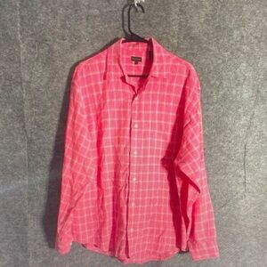 Henry Cotton's Vibrant Pink Checkered Shirt